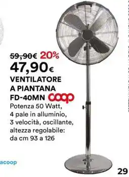 Coop VENTILATORE A PIANTANA FD-40MN offerta