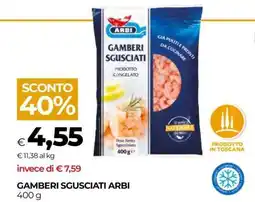 Coop Gamberi Sgusciati Arbi offerta
