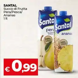 Coop SANTAL Succo di Frutta Pera/Pesca/Ananas offerta