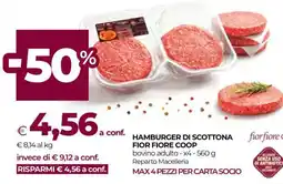 Coop HAMBURGER DI SCOTTONA FIOR FIORE COOP offerta