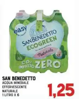 Gran Risparmio San benedetto acqua minerale effervescente naturale offerta