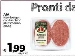 Coop AIA Hamburger con tacchino al rosmarino 200 g offerta