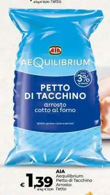 Coop AIA Aequilibrium Petto di tacchino arrosto l'etto offerta
