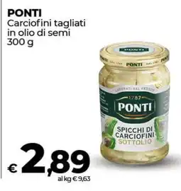 Coop PONTI Carciofini tagliati in olio di semi 300 g offerta