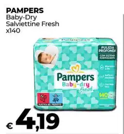 Coop PAMPERS Baby-Dry Salviettine Fresh x140 offerta
