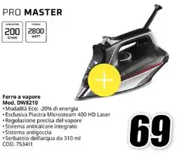 MediaWorld PRO MASTER Ferro a vapore Mod. DW8210 offerta