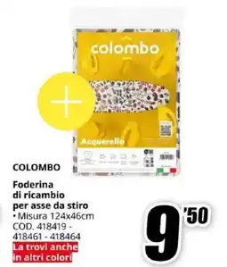 MediaWorld COLOMBO Foderina colombo Acquerello di ricambio per asse da stiro offerta