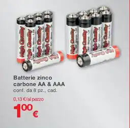 KiK Batterie zinco carbone AA & AAA offerta