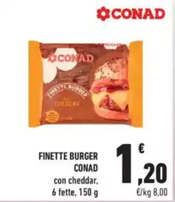 Conad City Finette burger CONAD offerta