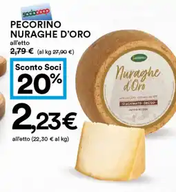 Coop Pecorino NURAGHE D'ORO offerta