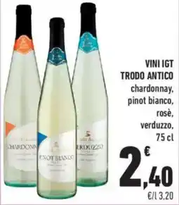 Conad City VINI IGT TRODO ANTICO chardonnay, pinot bianco, rosè, verduzzo offerta