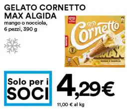 Coop Gelato cornetto max ALGIDA offerta