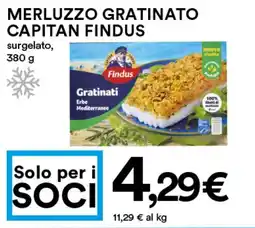 Coop Merluzzo gratinato CAPITAN FINDUS offerta