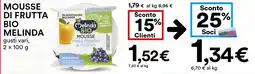 Coop Mousse di frutta bio MELINDA offerta