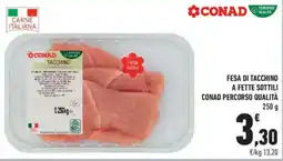 Conad City Fesa di tacchino a fette sottili CONAD PERCORSO QUALITÀ offerta