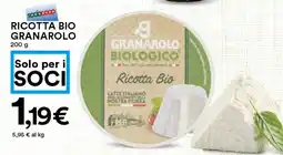 Coop Ricotta bio GRANAROLO offerta
