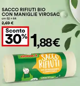 Coop Sacco rifiuti bio con maniglie VIROSAC offerta