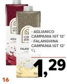 Todis Aglianico- campania igt 12° -falanghina campania igt 12° offerta