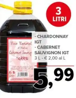 Todis Chardonnay IGT Cabernet Sauvignon IGT offerta