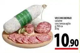 A&O VECCHIO BORGO salame con/senza aglio offerta