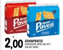 Al Discount Granpavesi crackers non salati/ salati offerta
