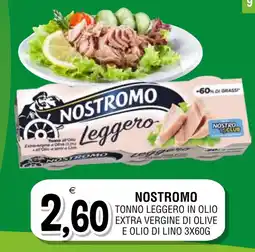 Al Discount Nostromo tonno leggero in olio extra vergine di olive e olio di lino offerta