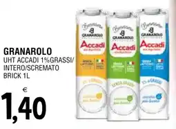 Al Discount Granarolo uht accadi 1% grassi/ intero/scremato brick offerta