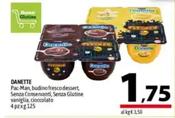 A&O DANETTE Pac-Man, budino fresco dessert, Senza Conservanti, Senza Glutine vaniglia, cioccolato offerta