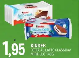 Al Discount Kinder fetta al latte classica/ mirtillo offerta