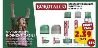PENNY Deodorante spray/ roll on offerta