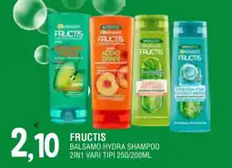 Al Discount Fructis balsamo hydra shampoo 2in1 vari tipi offerta