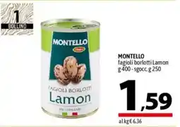 A&O MONTELLO fagioli borlotti Lamon offerta