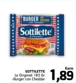 Market Pinco SOTTILETTE Le Originali -Burger con Cheddar offerta