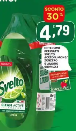 Crai Detersivo per piatti svelto aceto/limone/ zenzero e limone offerta