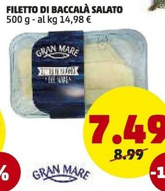 PENNY Gran mare filetto di baccala salato offerta