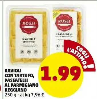 Ravioli con tartufo passatelli