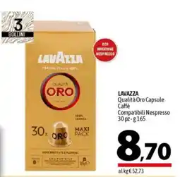 A&O LAVAZZA Qualità Oro Capsule Caffè Compatibili Nespresso offerta