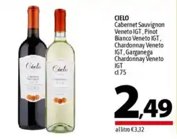 A&O CIELO Cabernet Sauvignon Veneto IGT, Pinot Bianco Veneto IGT, Chardonnay Veneto IGT, Garganega Chardonnay Veneto IGT offerta