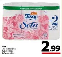 A&O FOXY Seta carta igienica 2 veli decorata offerta