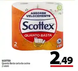 A&O SCOTTEX Quanto Basta carta da cucina 2 rotoli offerta