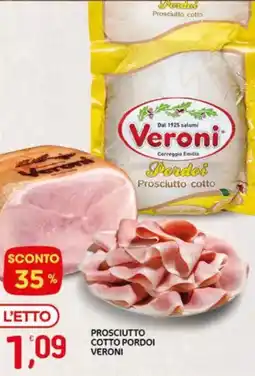 Crai Prosciutto cotto pordoi veroni offerta