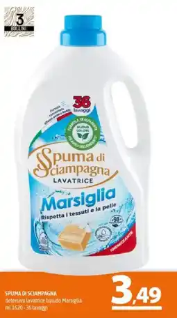 A&O SPUMA DI SCIAMPAGNA detersivo lavatrice liquido Marsiglia offerta