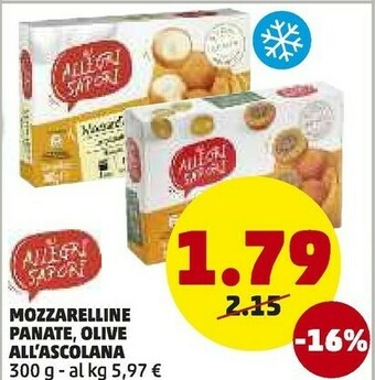 PENNY Mozzarelline panate, olive all'ascolana offerta
