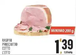 Vibian Raspini prosciutto cotto l'etto offerta