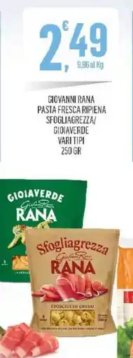Vibian Giovanni rana pasta fresca ripiena sfogliagrezza/ gioiaverde vari tipi offerta