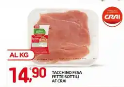 Crai Tacchino fesa fette sottili af crai offerta