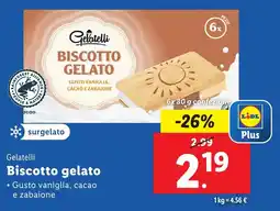Lidl Gelatelli Biscotto gelato offerta