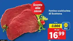 Lidl Fettine sceltissime di Scottona offerta