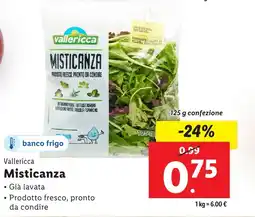 Lidl vallericca Misticanza offerta