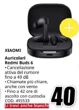 MediaWorld XIAOMI Auricolari Redmi Buds 6 offerta